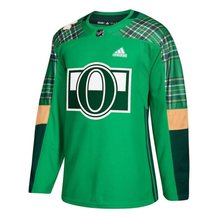 Men Ottawa Senators Green St. Patrick s Day Practice Jersey