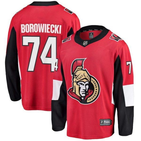 Men Ottawa Senators Mark Borowiecki Red Breakaway Player Jersey