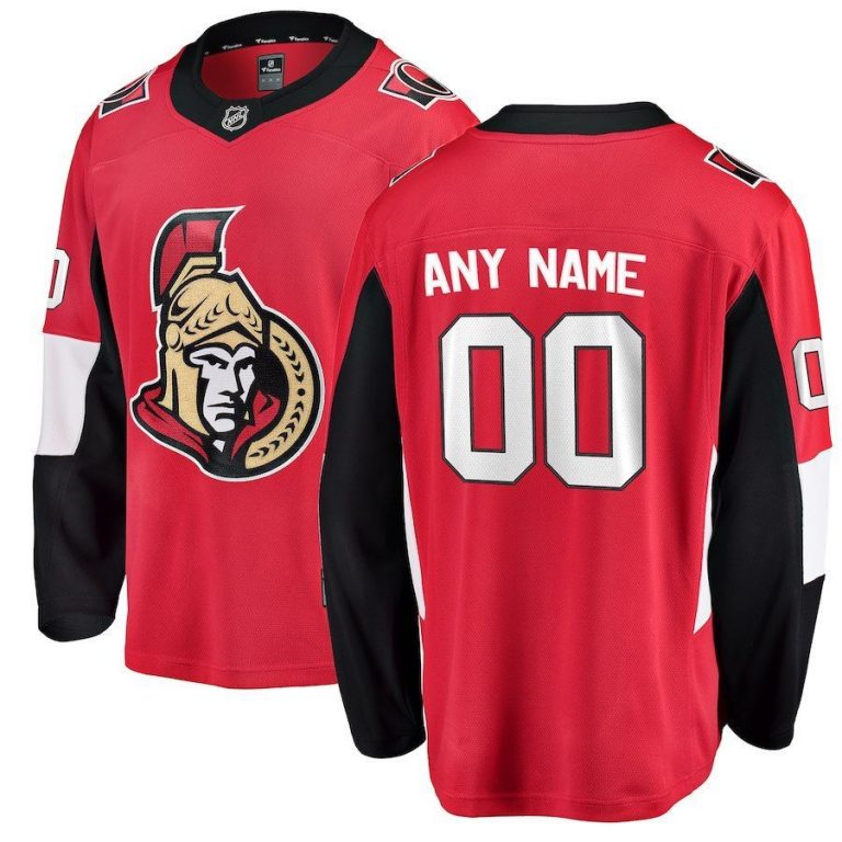 Men Ottawa Senators Red Home Breakaway Custom Jersey