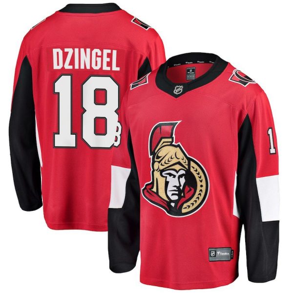 Men Ottawa Senators Ryan Dzingel Red Breakaway Player Jersey