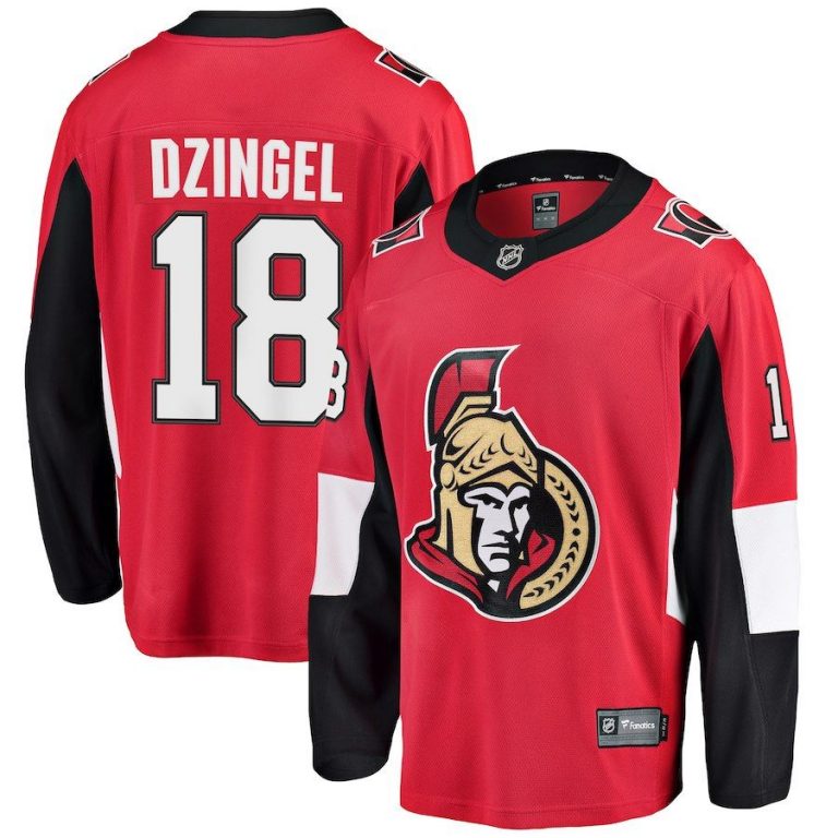 Men Ottawa Senators Ryan Dzingel Red Breakaway Player Jersey