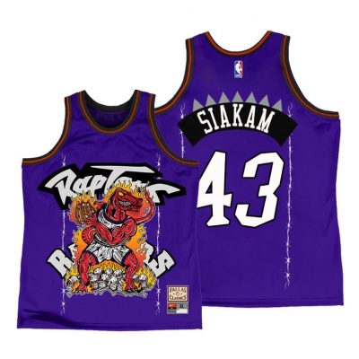 Men Pascal Siakam Toronto Raptors Warren Lotas #43 Purple Jersey