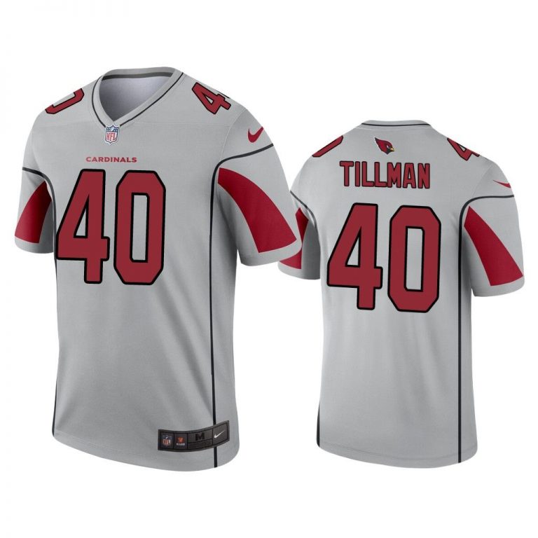 Men Pat Tillman Arizona Cardinals Silver Inverted Legend Jersey