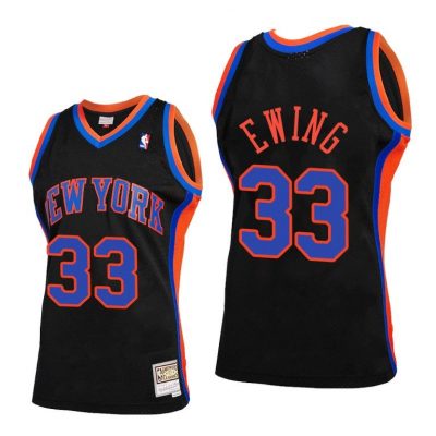 Men Patrick Ewing #33 Knicks 2021 Reload 2.0 Black Jersey