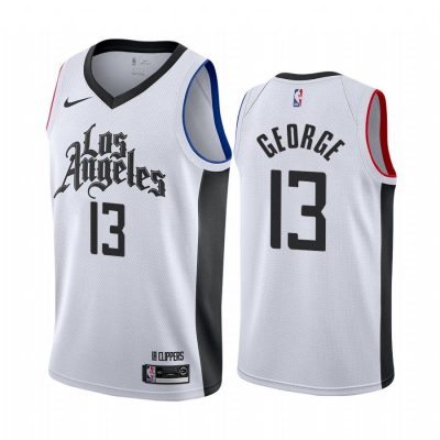 Men Paul George Los Angeles Clippers #13 White 2019-20 City Jersey