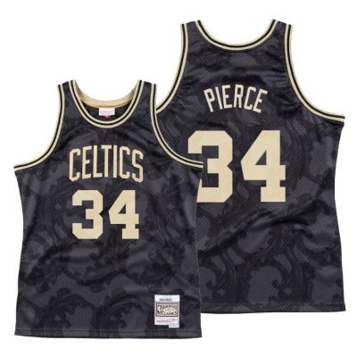 Men Paul Pierce Boston Celtics Black Toile #34 Classic Jersey