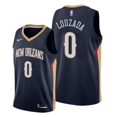 Men Pelicans #0 Didi Louzada Navy 2021 Icon Edition Jersey