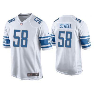 Men Penei Sewell Detroit Lions White 2021 NFL Draft Game Jersey