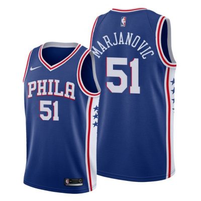 Men Philadelphia 76ers Blue Boban Marjanovic #51 Icon Jersey Men