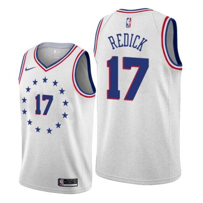 Men Philadelphia 76ers Gray J.J. Redick #17 Earned Edition Jersey