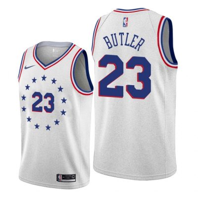 Men Philadelphia 76ers Gray Jimmy Butler #23 Earned Edition Jersey