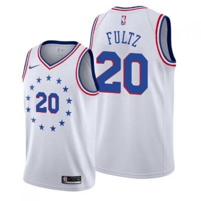 Men Philadelphia 76ers White Markelle Fultz #20 Earned Jersey