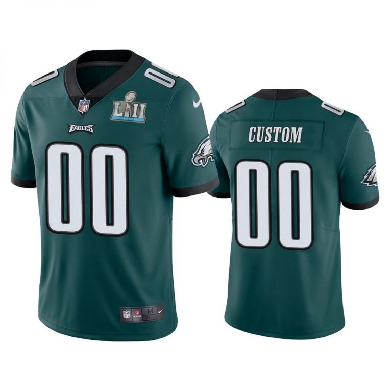 Men Philadelphia Eagles Custom # Green Color Rush Limited Jersey