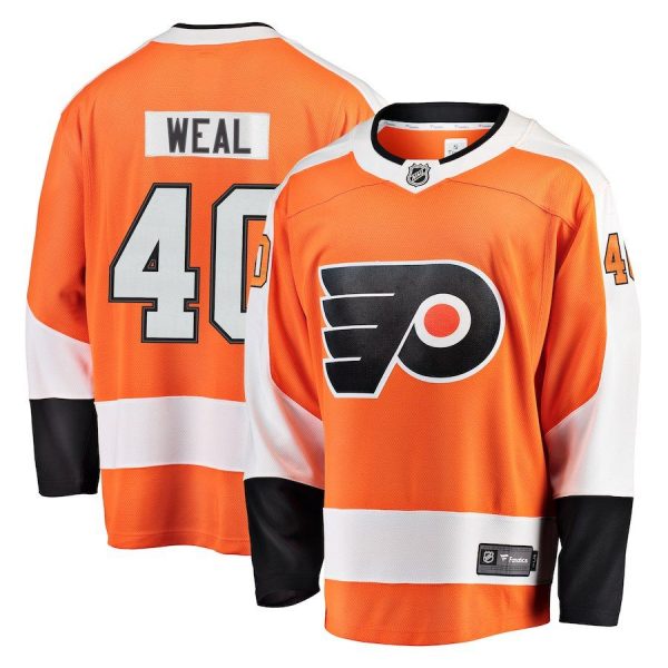 Men Philadelphia Flyers Jordan Weal Orange Breakaway Jersey