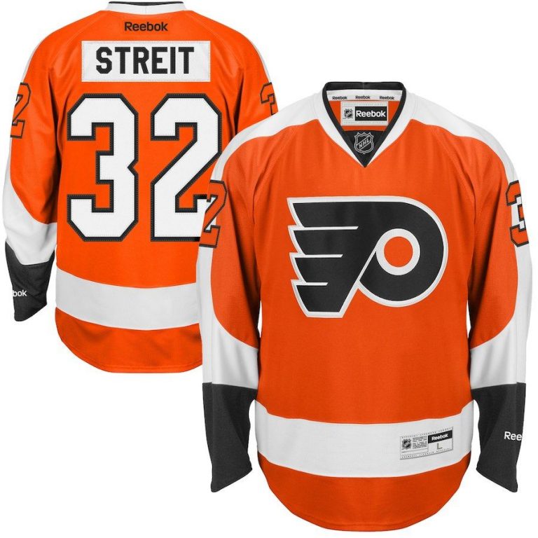 Men Philadelphia Flyers Mark Streit Reebok Orange Home Premier Jersey