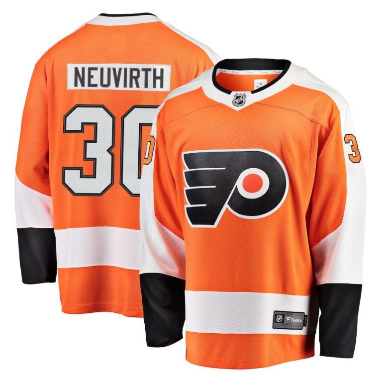 Men Philadelphia Flyers Michal Neuvirth Orange Breakaway Jersey