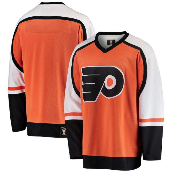 Men Philadelphia Flyers Orange Premier Breakaway Heritage Blank Jersey