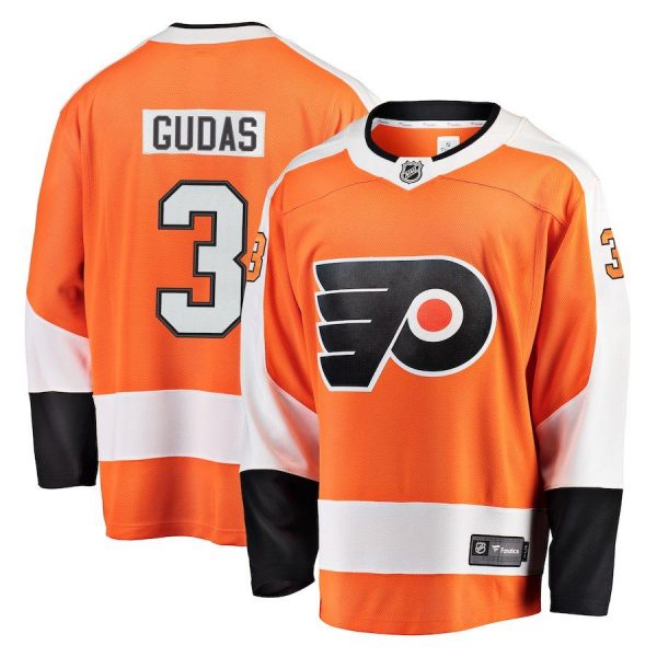 Men Philadelphia Flyers Radko Gudas Orange Breakaway Jersey