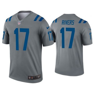 Men Philip Rivers Indianapolis Colts Gray Inverted Legend Jersey
