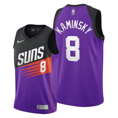 Men Phoenix Suns #8 Frank Kaminsky Purple 2021 Earned Edition Jersey Swingman