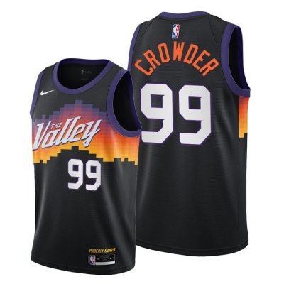 Men Phoenix Suns #99 Jae Crowder Black 2020-21 City Jersey 2020 Trade