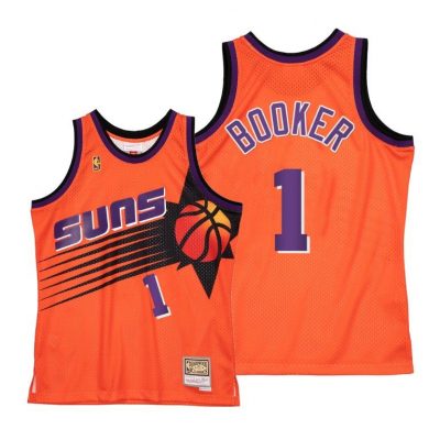 Men Phoenix Suns Devin Booker Reload 2.0 Orange Hardwood Classics Jersey