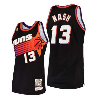Men Phoenix Suns Steve Nash #13 1996 Hardwood Classics Black Jersey