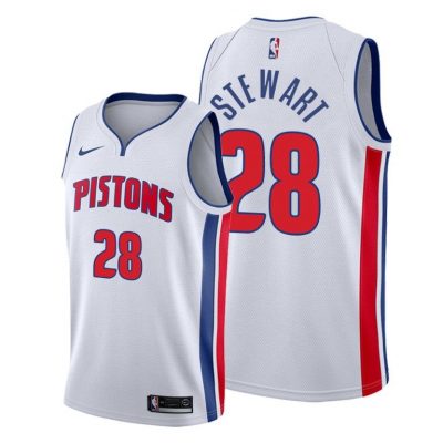 Men Pistons #28 Isaiah Stewart White 2020-21 Association Jersey 2020 NBA Draft