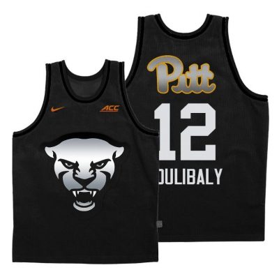 Men Pitt Panthers Abdoul Karim Coulibaly #12 Gray Steel City 2020-21 Jersey