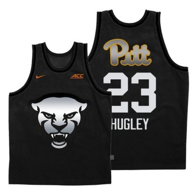Men Pitt Panthers John Hugley #23 Gray Steel City 2020-21 Jersey