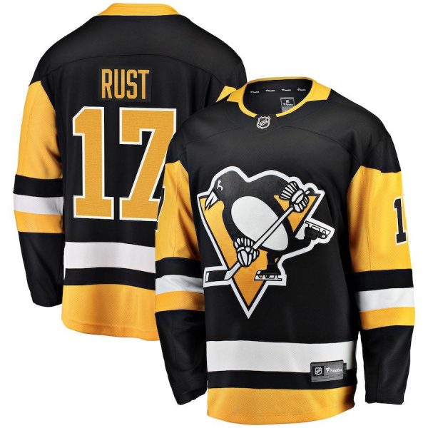 Men Pittsburgh Penguins Bryan Rust Black Home Breakaway Player Jersey