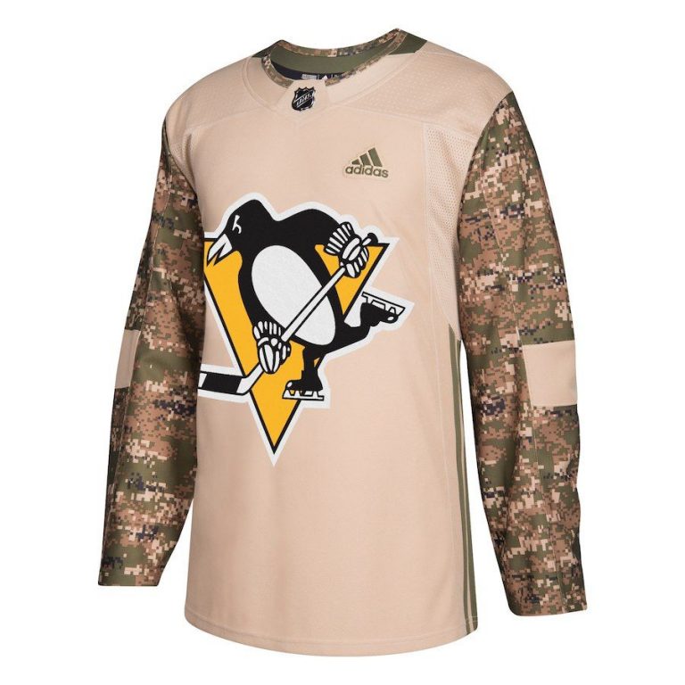 Men Pittsburgh Penguins Camo Veterans Day Practice Jersey