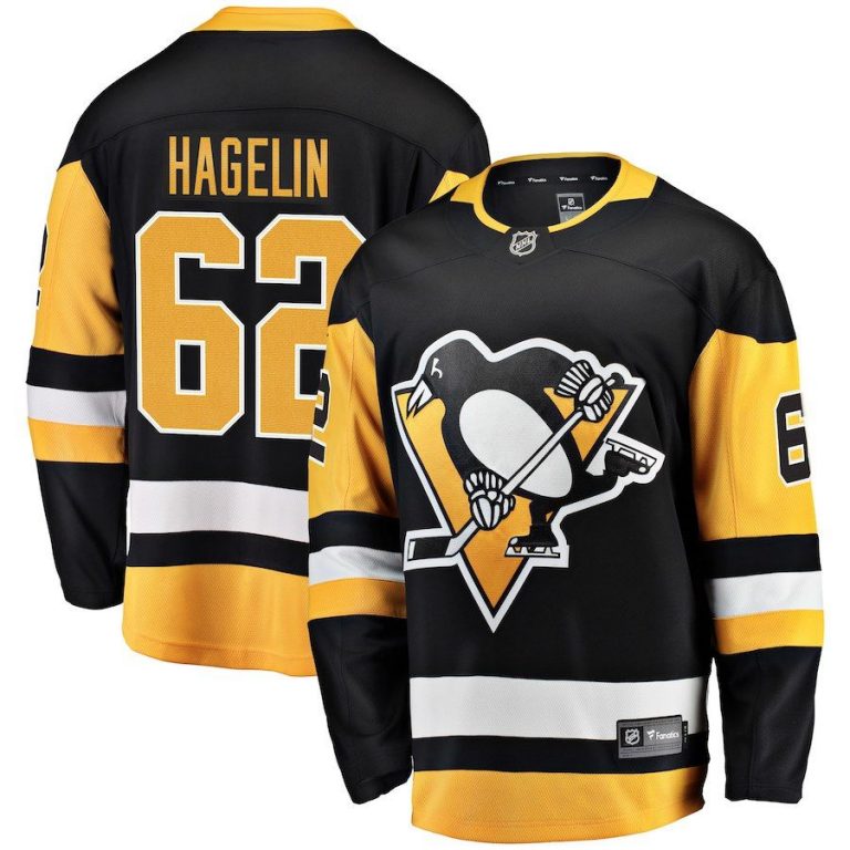 Men Pittsburgh Penguins Carl Hagelin Black Home Breakaway Player Jersey