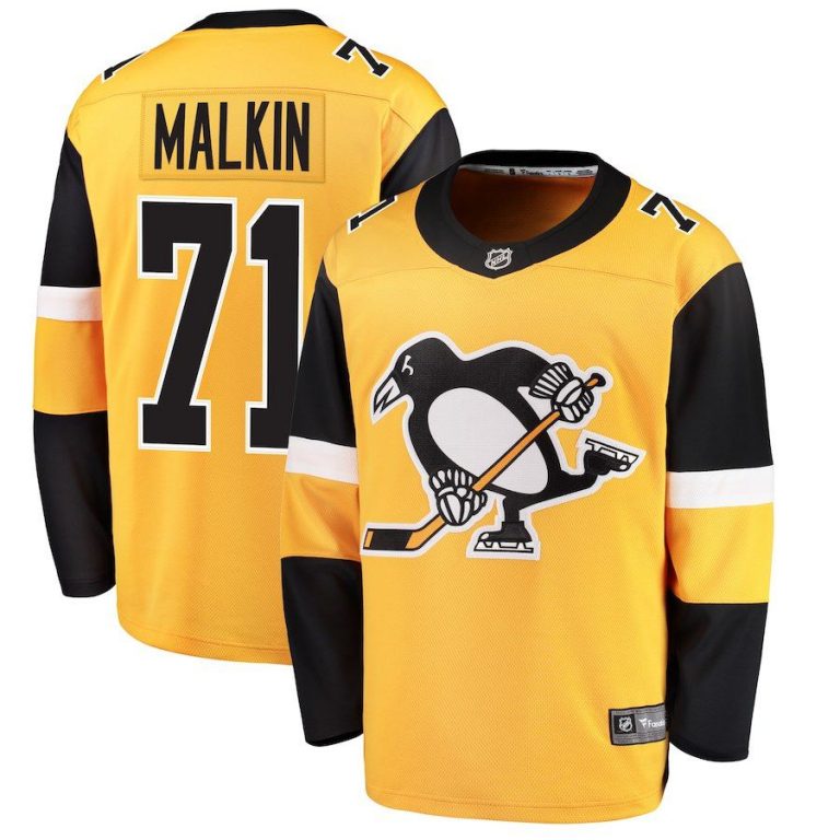 Men Pittsburgh Penguins Evgeni Malkin Black Breakaway Player Jersey