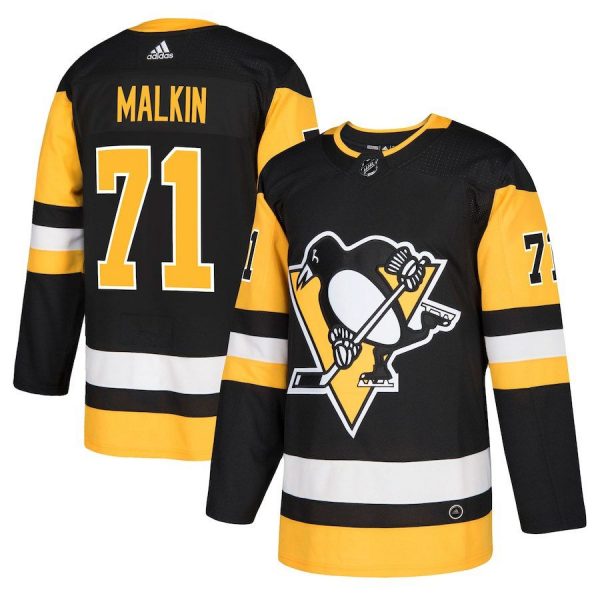 Men Pittsburgh Penguins Evgeni Malkin Black Player Jersey