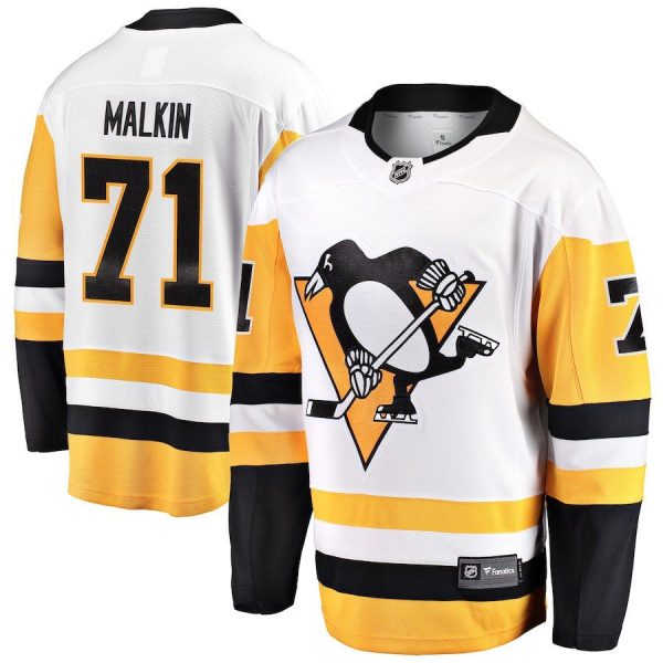 Men Pittsburgh Penguins Evgeni Malkin White Breakaway Player Jersey