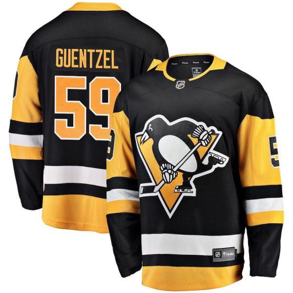 Men Pittsburgh Penguins Jake Guentzel Black Breakaway Player Jersey