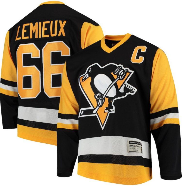 Men Pittsburgh Penguins Mario Lemieux CCM White Heroes of Hockey Throwback Jersey