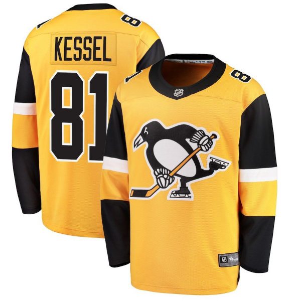 Men Pittsburgh Penguins Phil Kessel Gold Alternate Breakaway Player Jersey