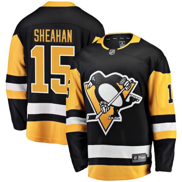 Men Pittsburgh Penguins Riley Sheahan Black Home Breakaway Player Jersey