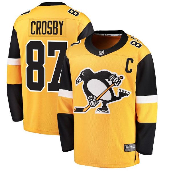 Men Pittsburgh Penguins Sidney Crosby Black Breakaway Player Jersey