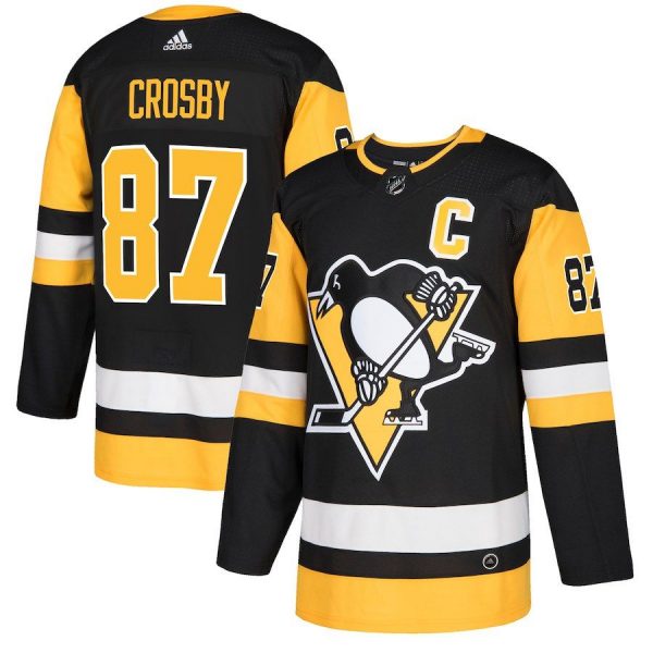Men Pittsburgh Penguins Sidney Crosby Gold Alternate Player Jersey