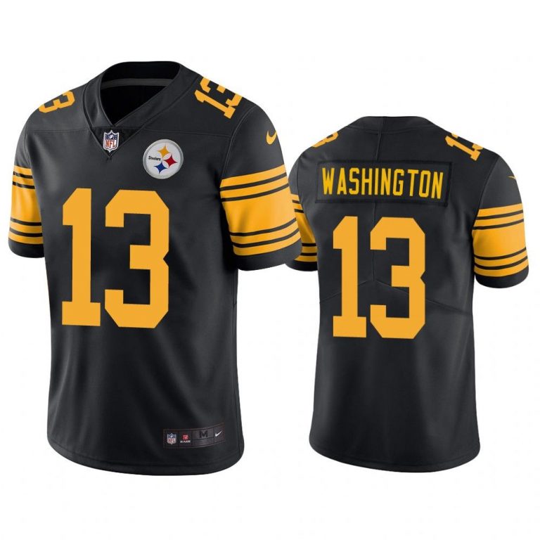 Men Pittsburgh Steelers James Washington #13 Black Color Rush Limited Jersey