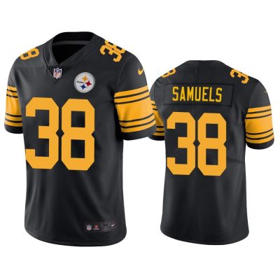 Men Pittsburgh Steelers Jaylen Samuels #38 Black Color Rush Limited Jersey