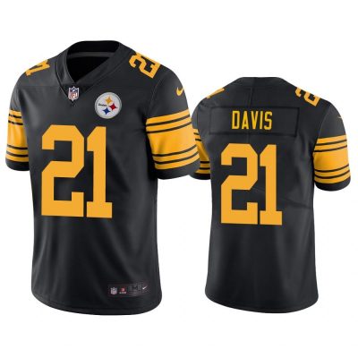 Men Pittsburgh Steelers Sean Davis #21 Black Color Rush Limited Jersey