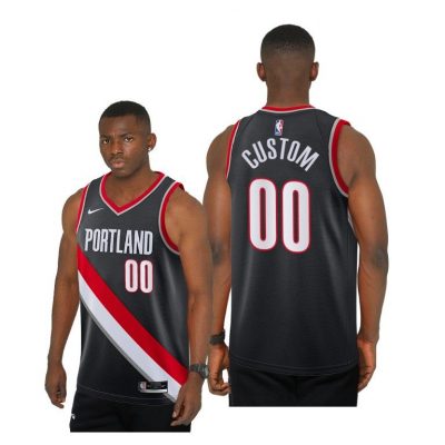 Men Portland Trail Blazers #00 Custom 2020-21 Icon Jersey Black