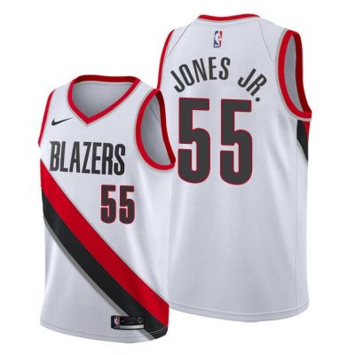 Men Portland Trail Blazers #55 Derrick Jones Jr. White 2020-21 Association Jersey 2020 Trade