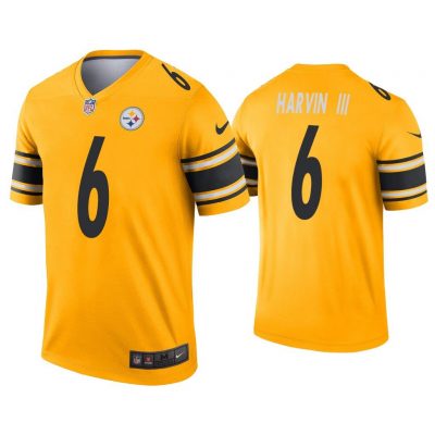 Men Pressley Harvin III Pittsburgh Steelers Gold Inverted Legend Jersey