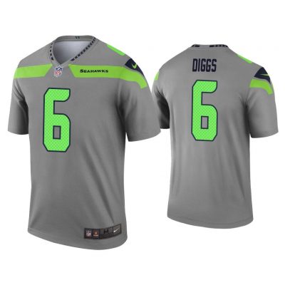 Men Quandre Diggs Seattle Seahawks Gray Inverted Legend Jersey