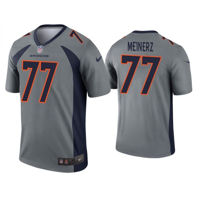 Men Quinn Meinerz Denver Broncos Gray Inverted Legend Jersey